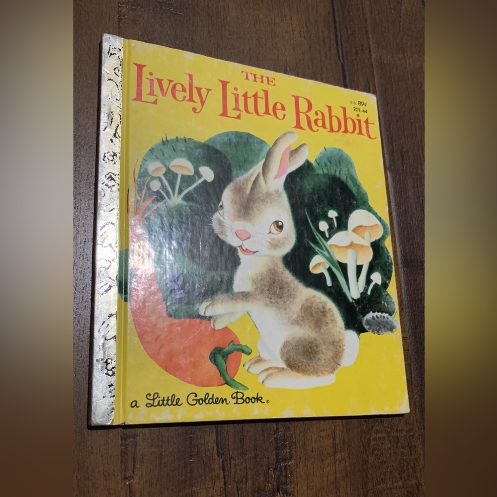 “The lively little rabbit “vintage golden book